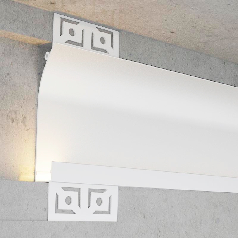 Profil Din Aluminiu Lacuit Cue White - 2 Metri