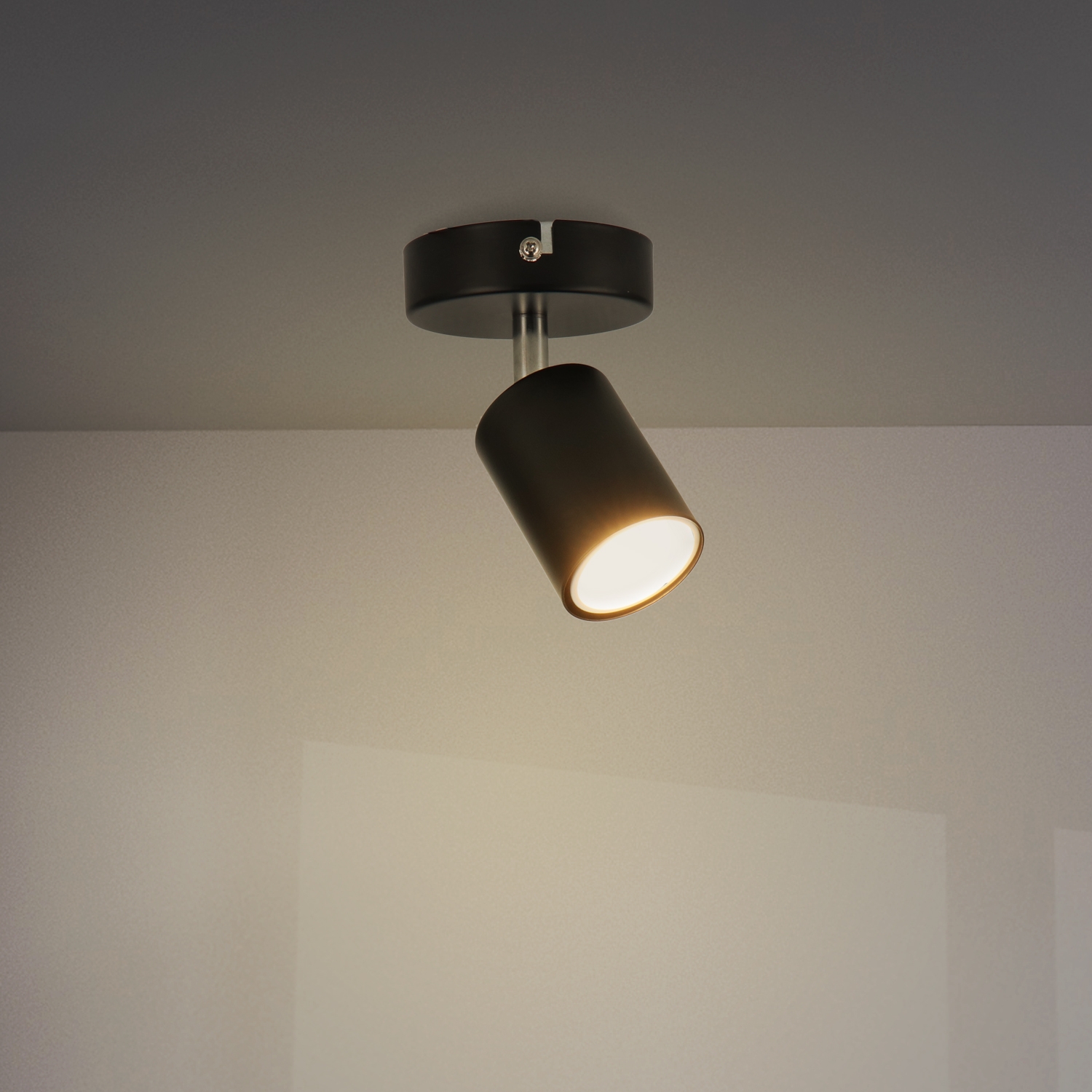 Plafoniera Country Gu10 1 Spot Negru