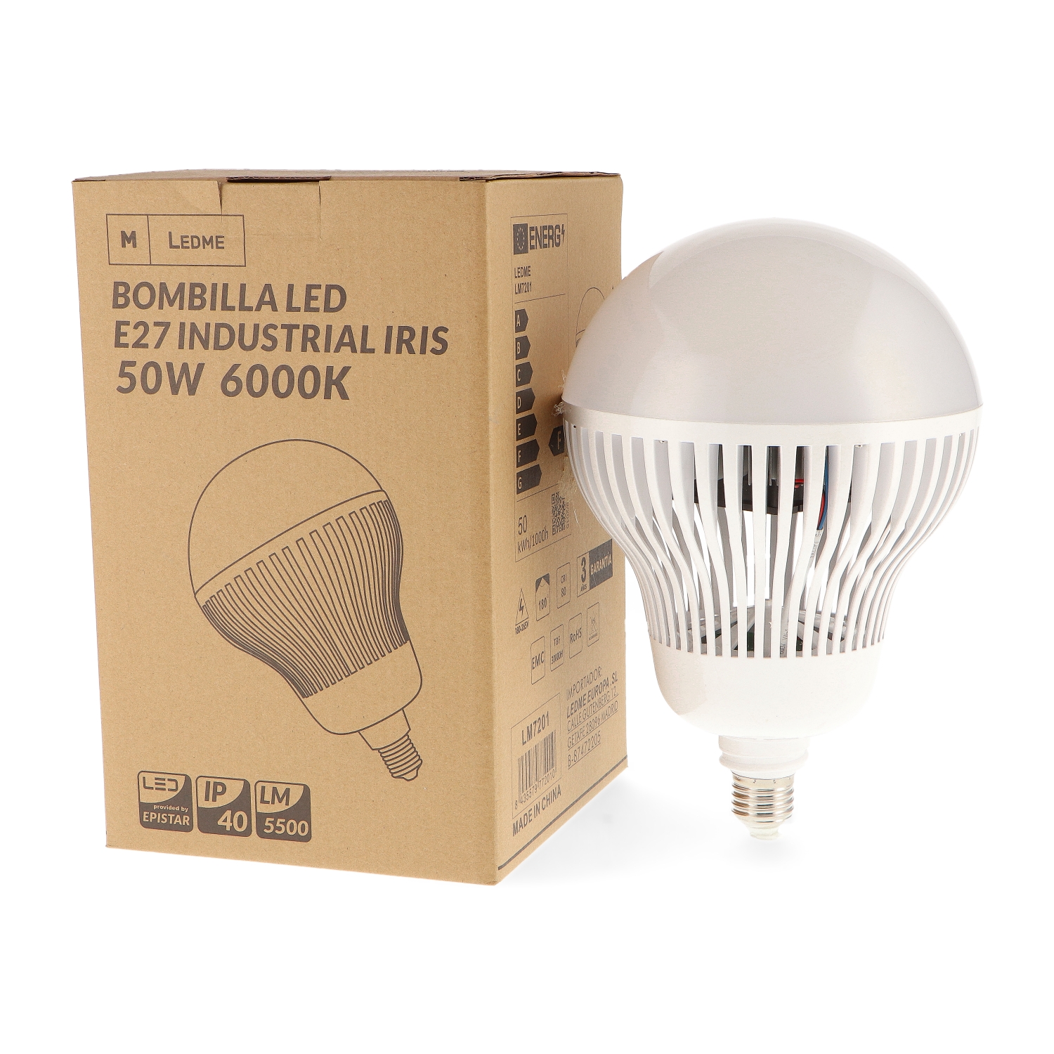 Bec Led Industrial E27 50W Iris