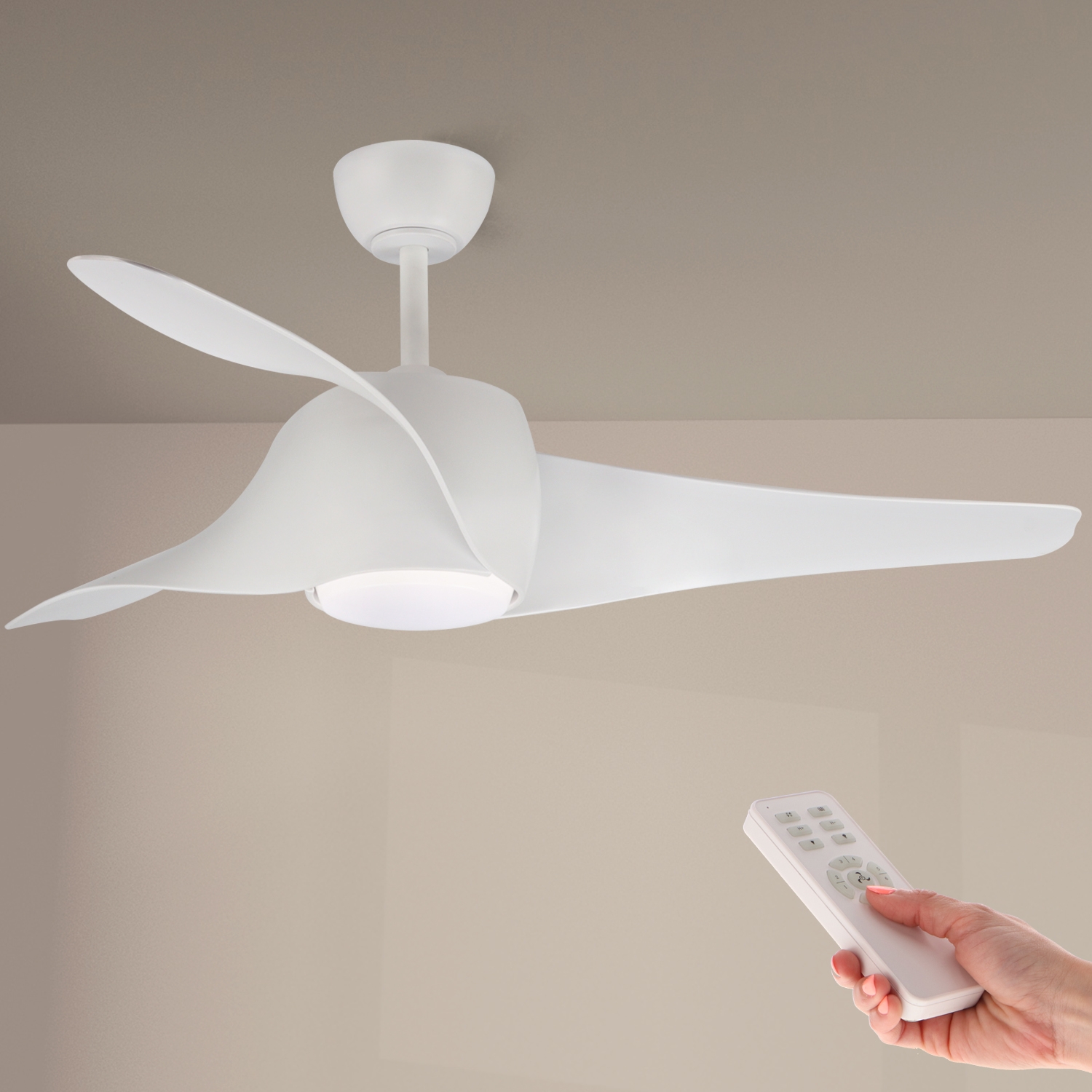 Fanton Ventilator de Tavan Cu Led Alb