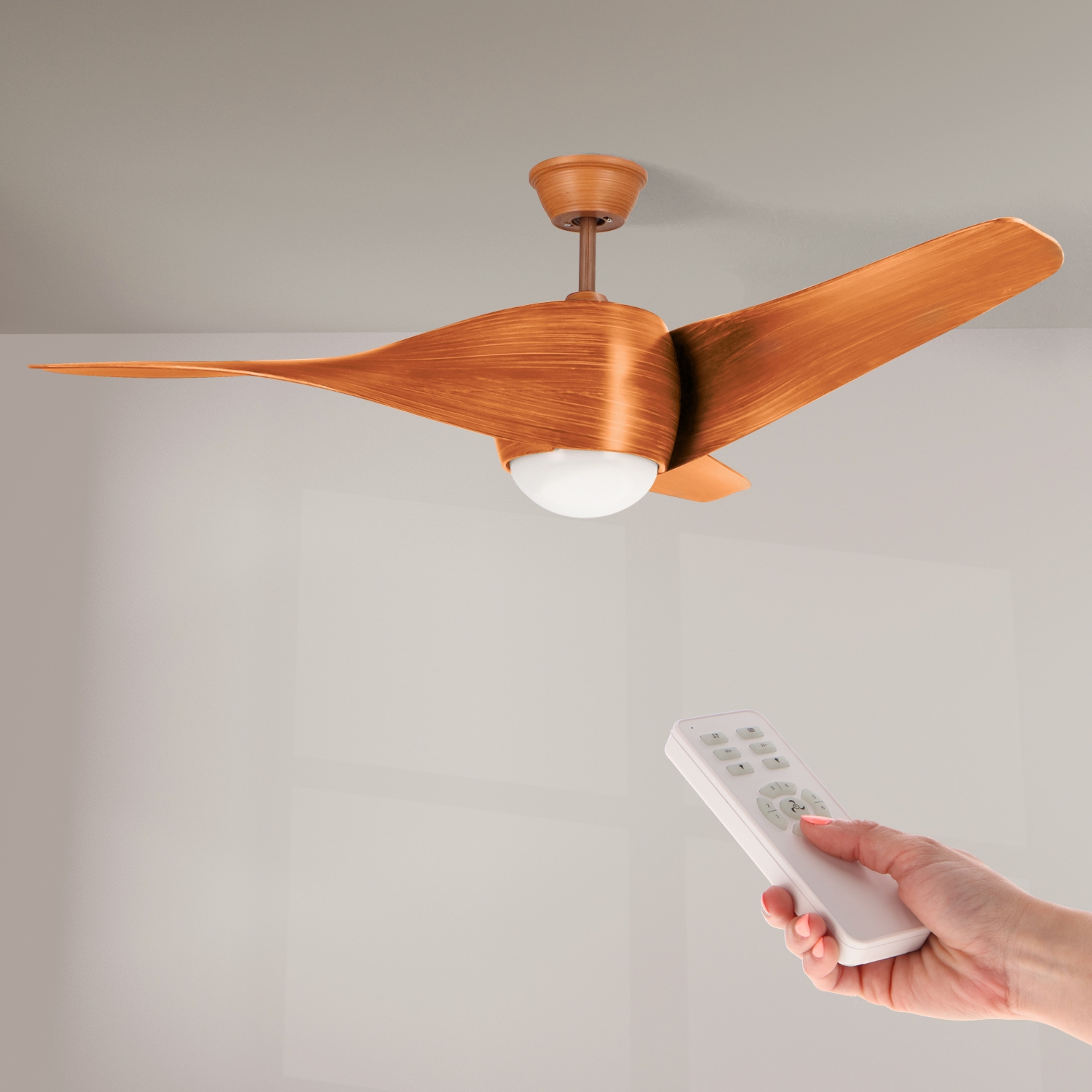 Fanton Wood Led Ventilator de Tavan