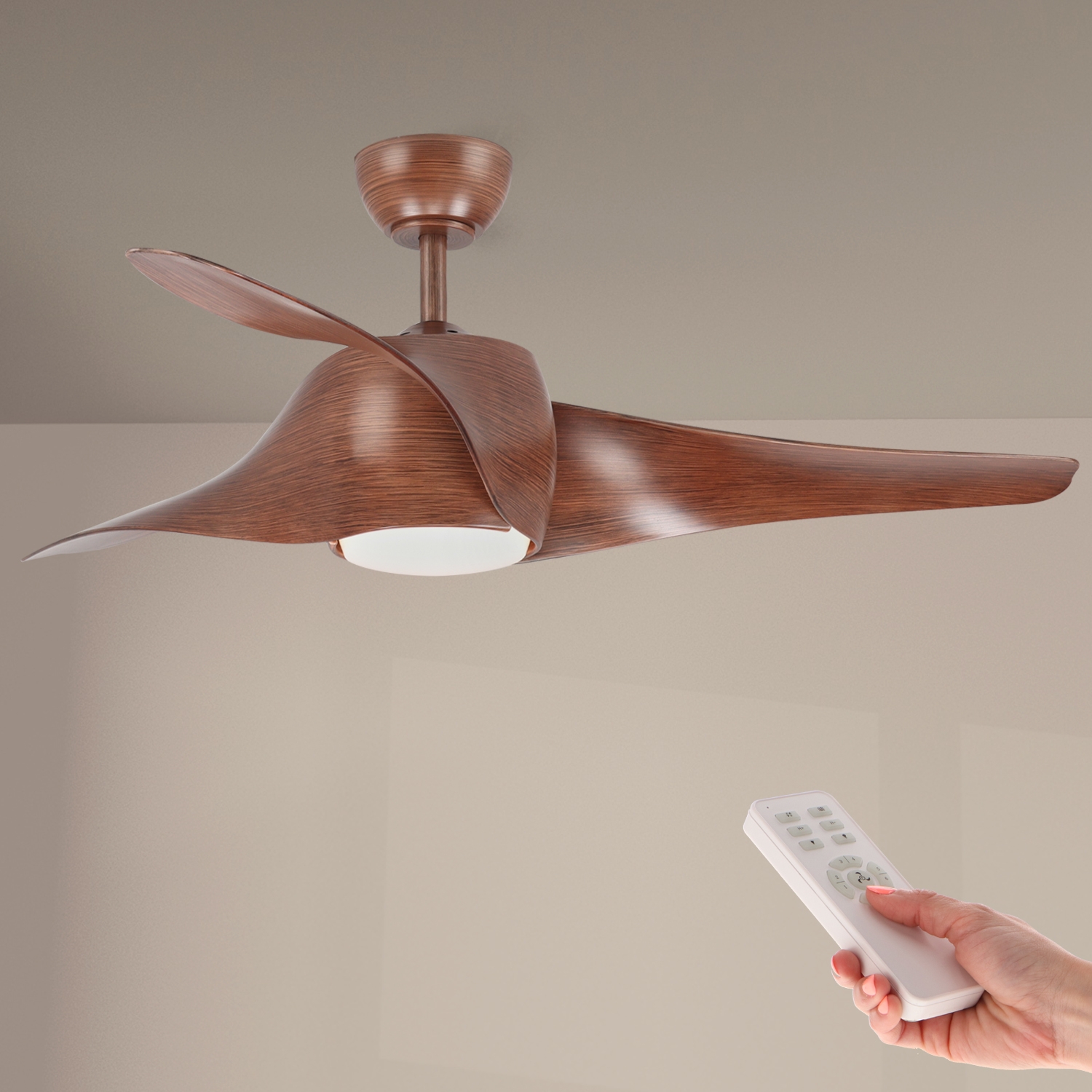 Fanton Wood Led Ventilator de Tavan