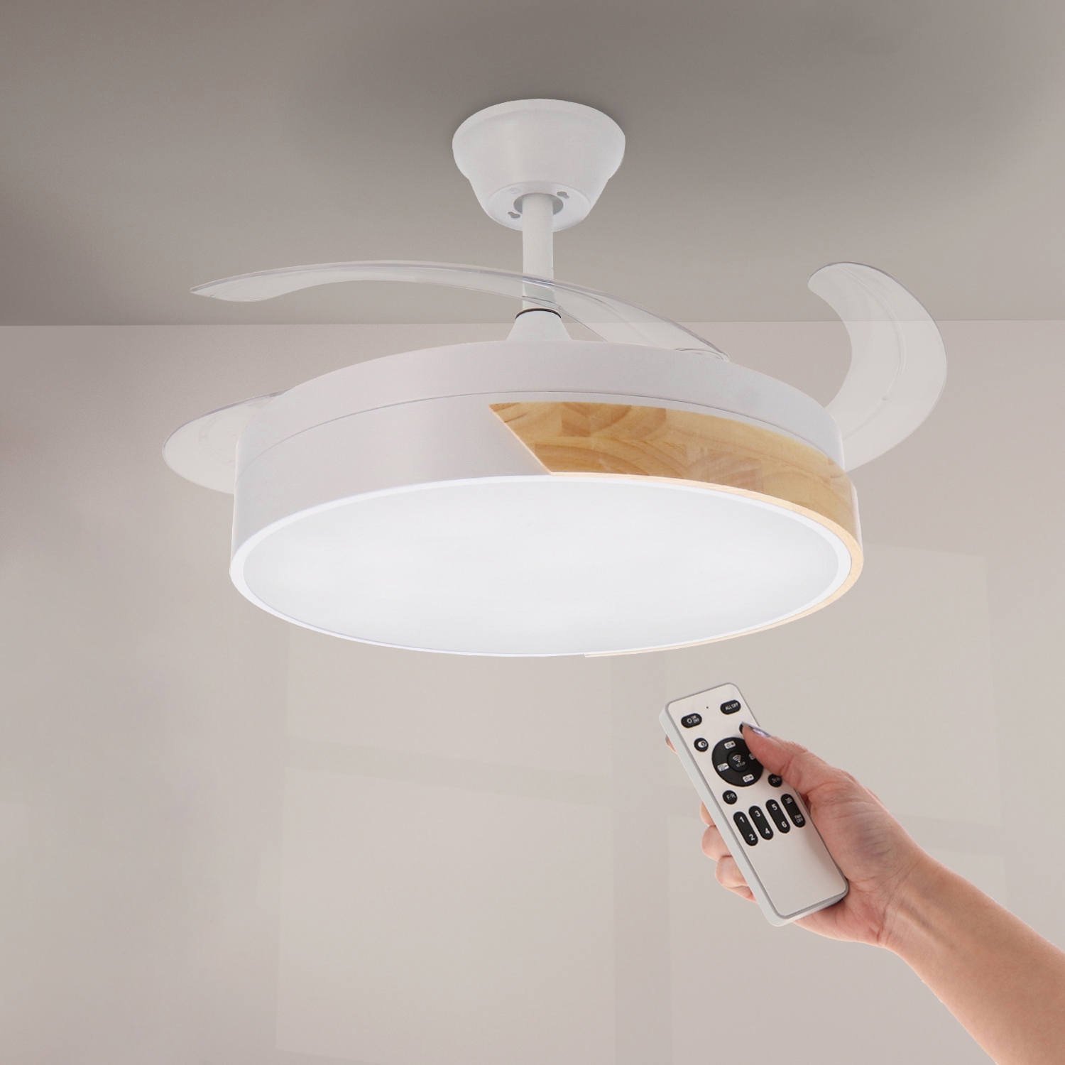 Ventilator de Tavan Cu Led Messe Wood