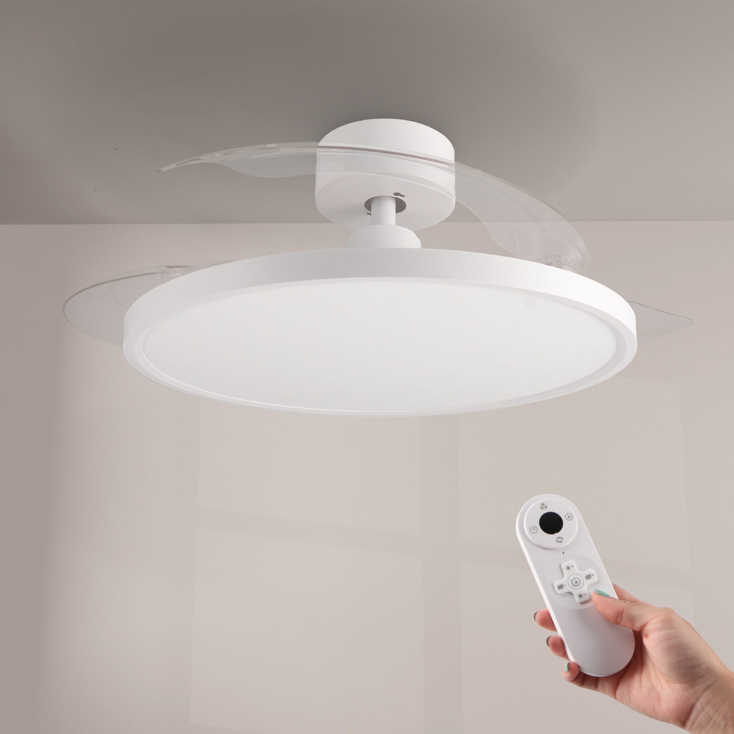 Ventilator de Tavan Dc Mistra Alb Cu Lumina