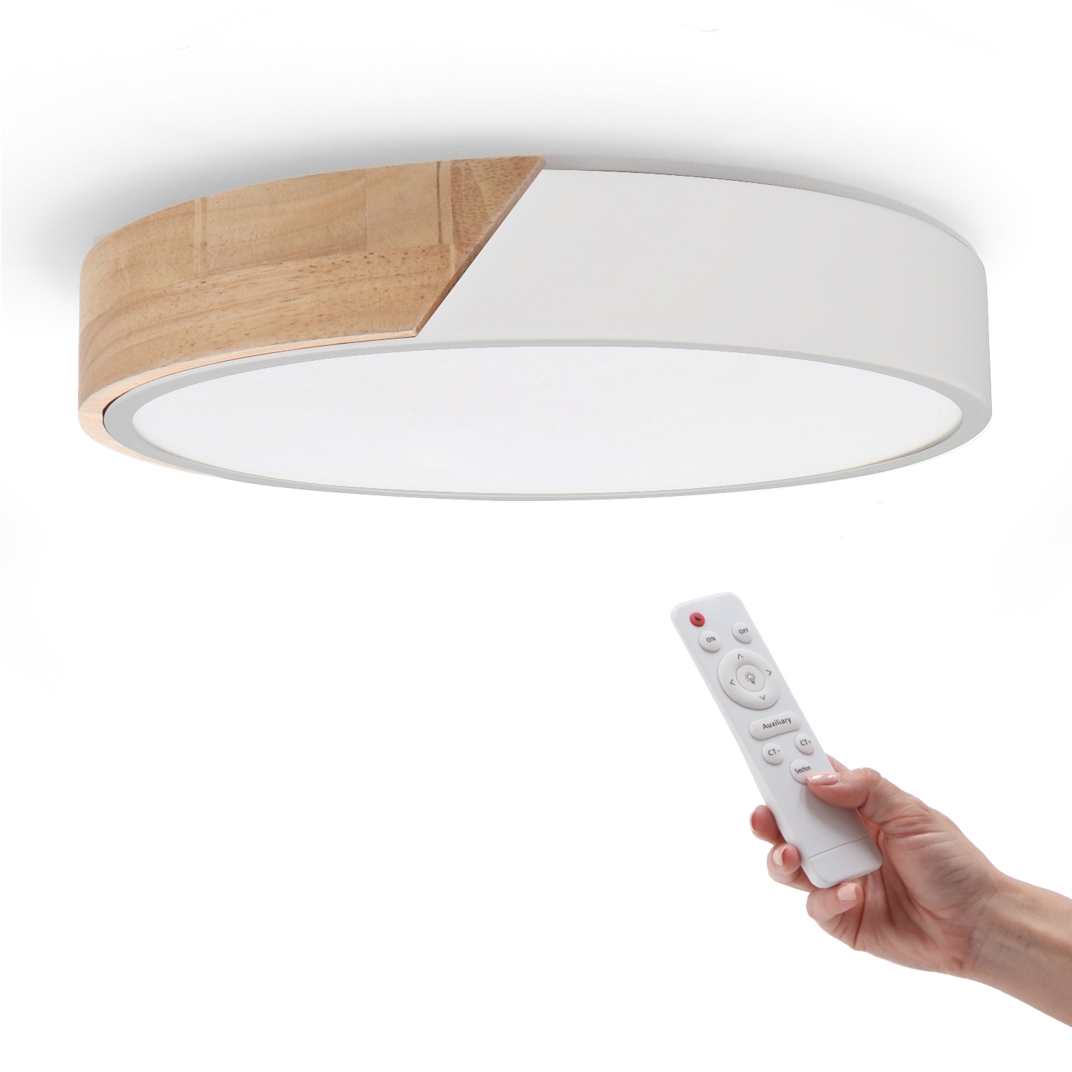 Plafoniera Led Rotunda Din Lemn Circulara 24W