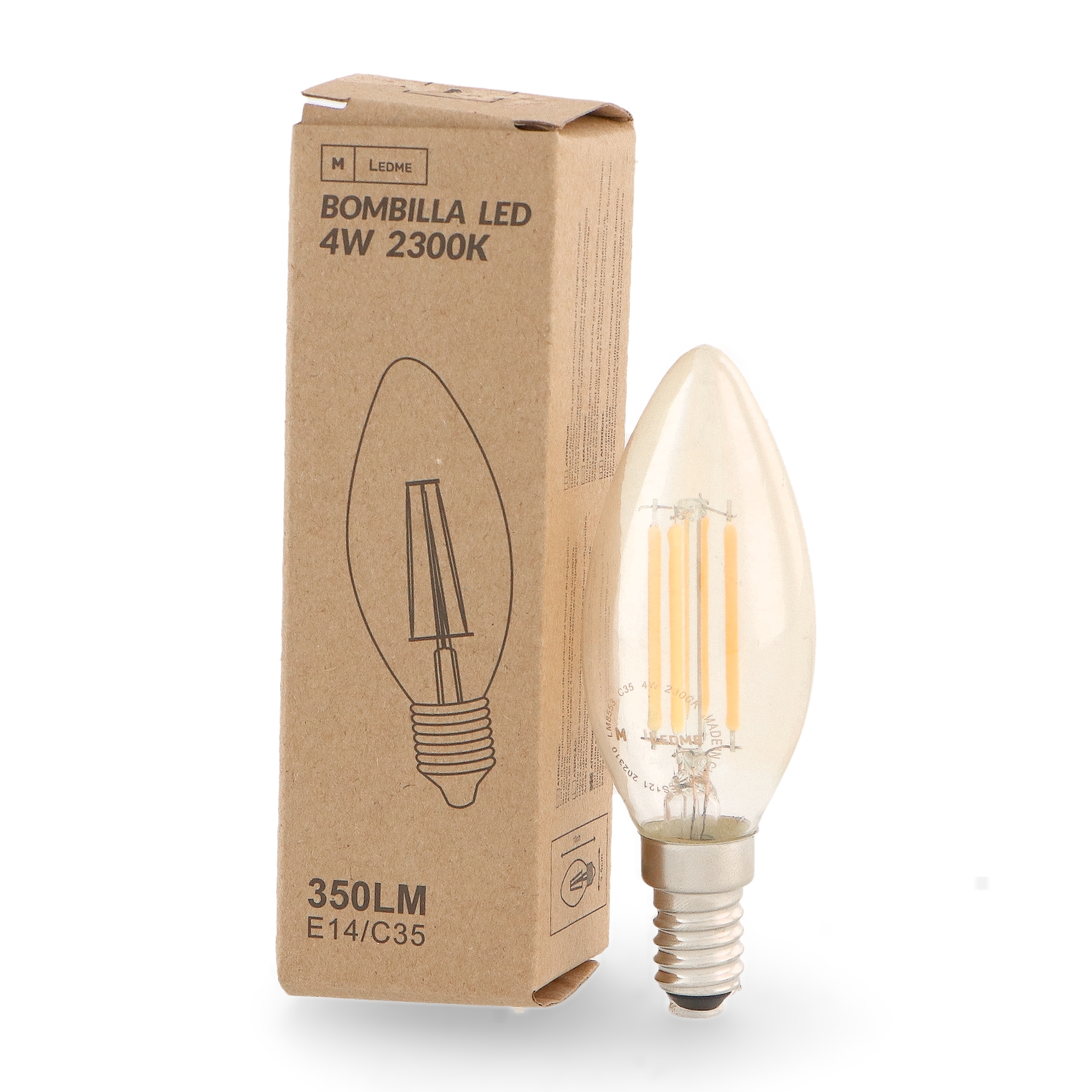 Bec Led Filament E14 C35 4W Chihlimbar