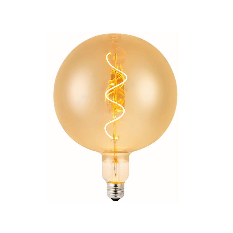 Bec Led Cu Filament Spiralat E27 G125 4W Chihlimbar