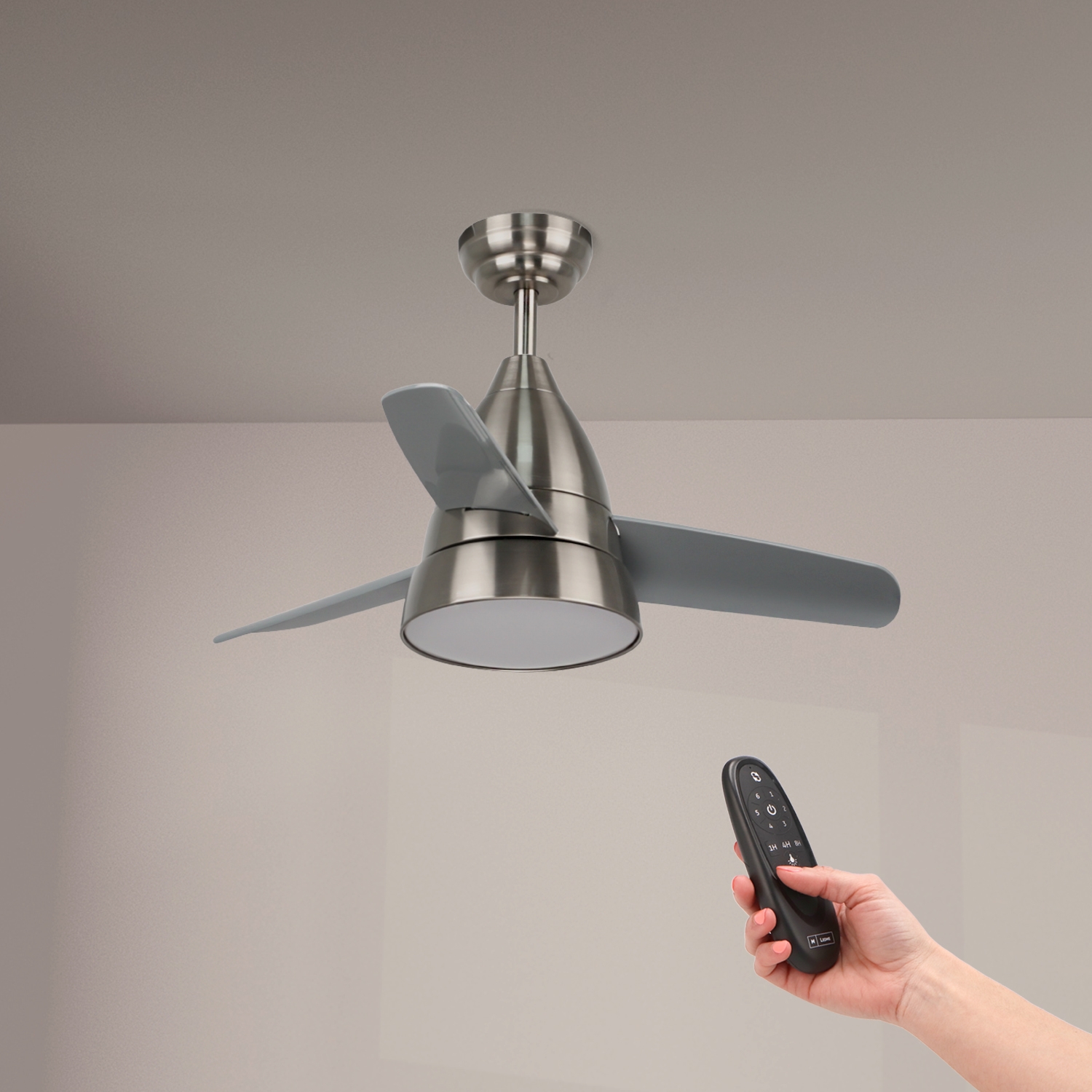 Ventilator de Tavan Nickel Silence Led