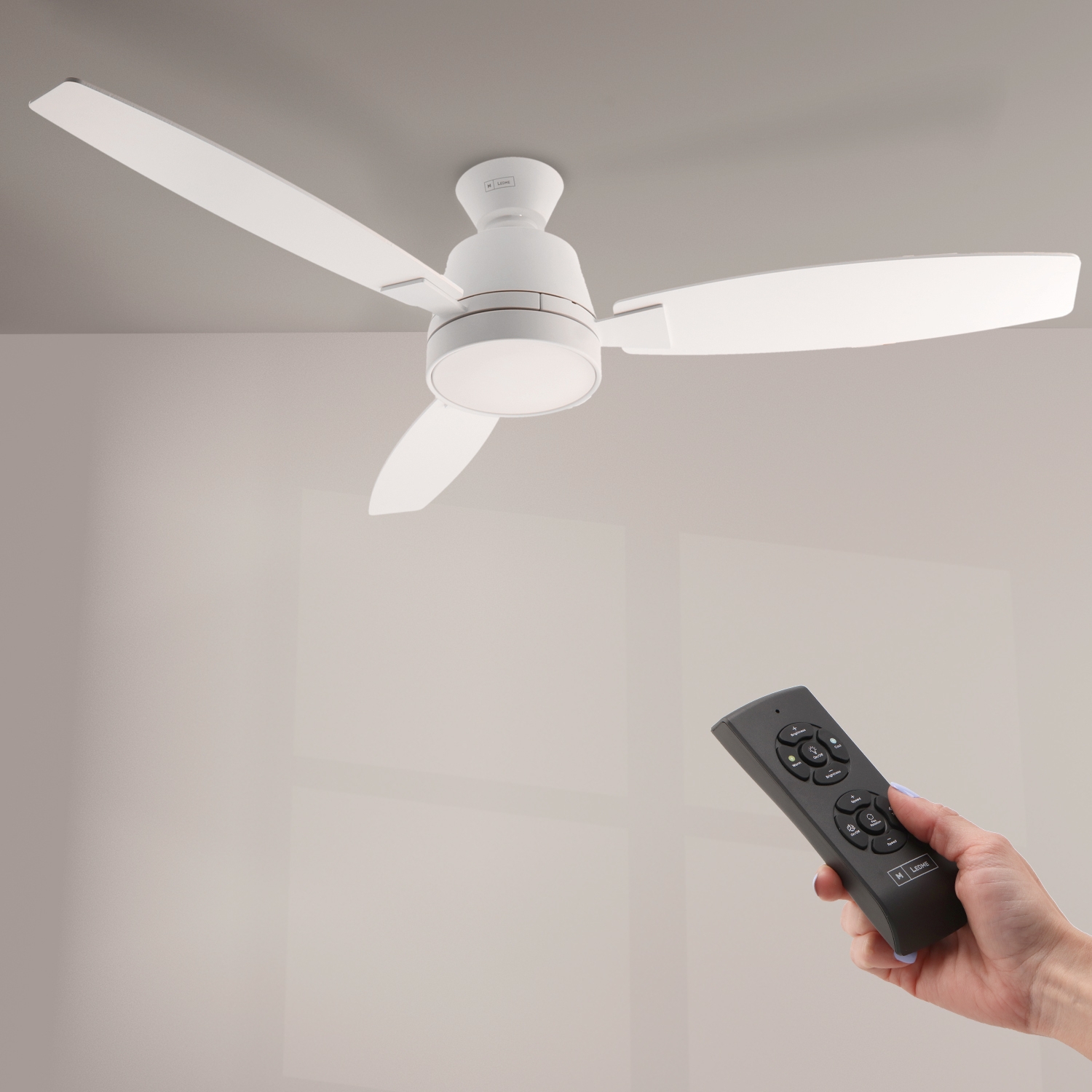 Ventilator de Tavan Cu Led Bass Alb
