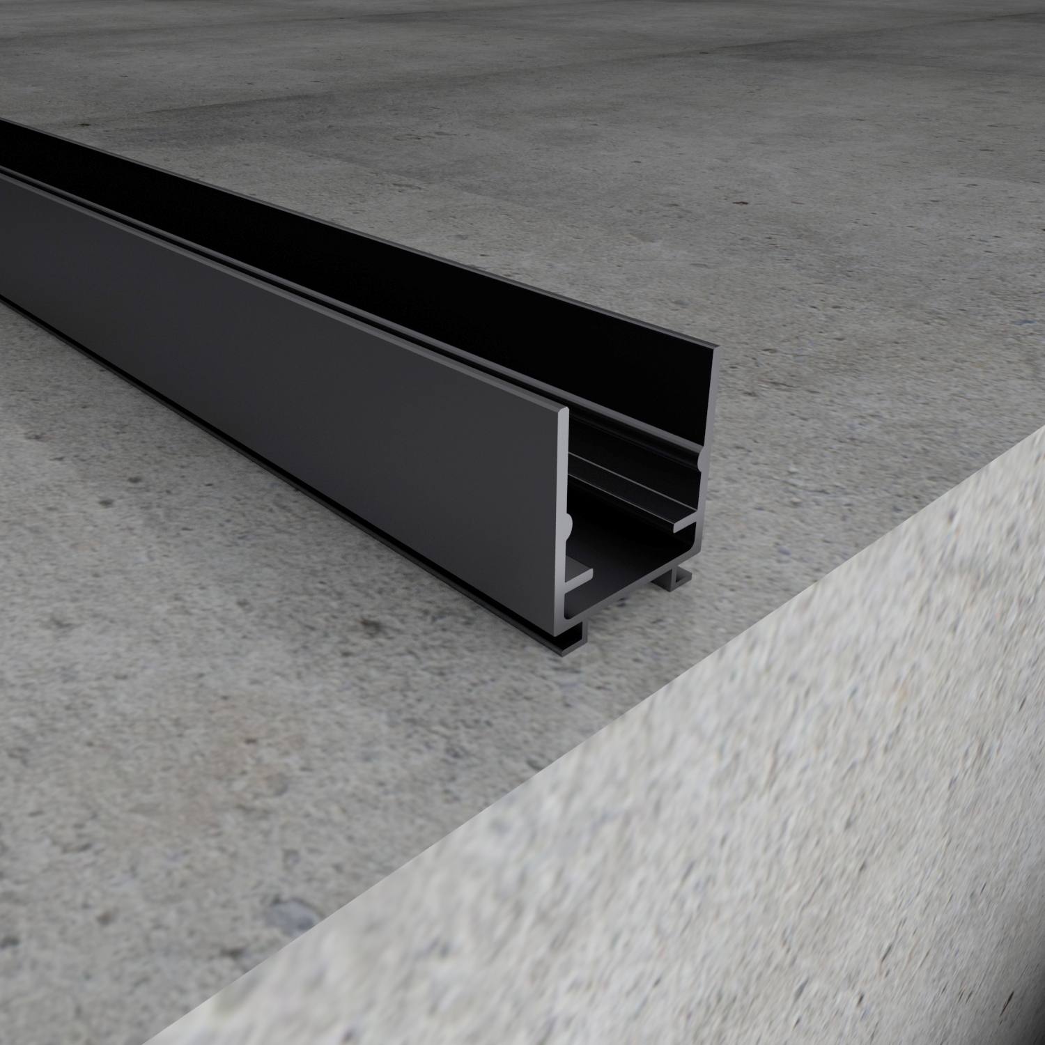 Profil Din Aluminiu Black Show - 2 Metri